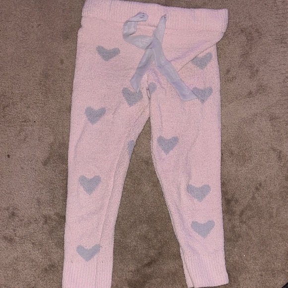 Honeydew Intimates Pink Kids Joggers with Gray Hearts - Picture 1 of 3